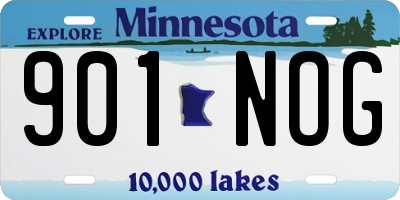 MN license plate 901NOG