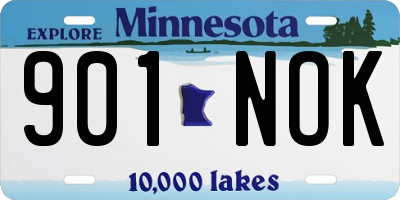 MN license plate 901NOK