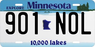 MN license plate 901NOL