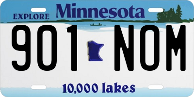 MN license plate 901NOM