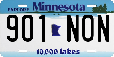 MN license plate 901NON