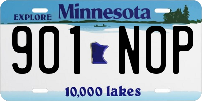 MN license plate 901NOP