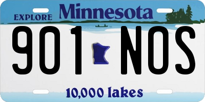 MN license plate 901NOS