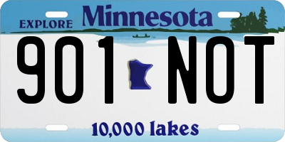 MN license plate 901NOT