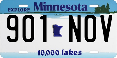 MN license plate 901NOV