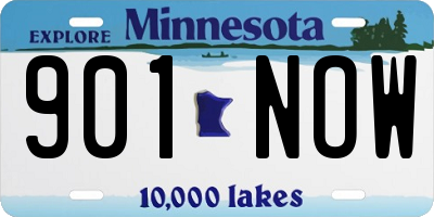 MN license plate 901NOW