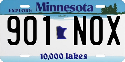 MN license plate 901NOX