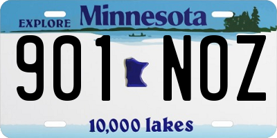 MN license plate 901NOZ