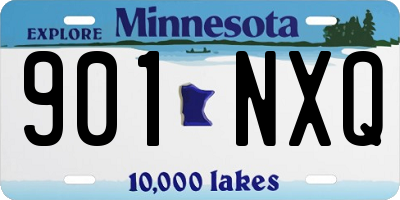 MN license plate 901NXQ