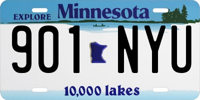 MN license plate 901NYU