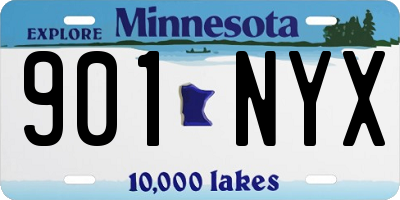 MN license plate 901NYX