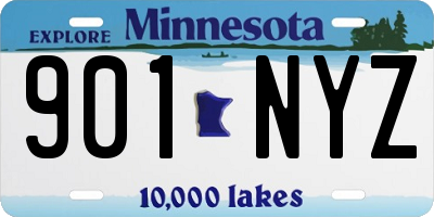 MN license plate 901NYZ