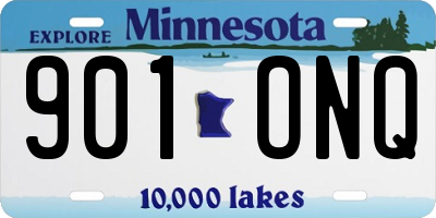 MN license plate 901ONQ
