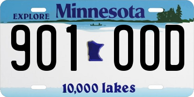 MN license plate 901OOD