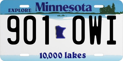 MN license plate 901OWI