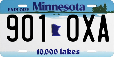 MN license plate 901OXA