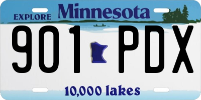 MN license plate 901PDX
