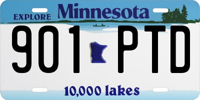 MN license plate 901PTD