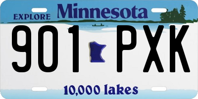 MN license plate 901PXK