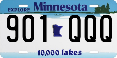 MN license plate 901QQQ