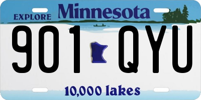 MN license plate 901QYU