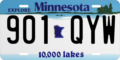 MN license plate 901QYW