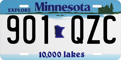 MN license plate 901QZC