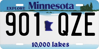 MN license plate 901QZE