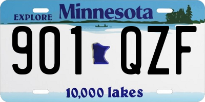 MN license plate 901QZF