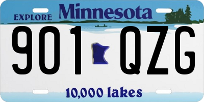 MN license plate 901QZG