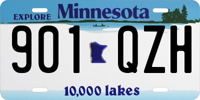 MN license plate 901QZH