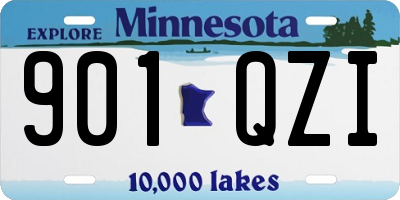 MN license plate 901QZI