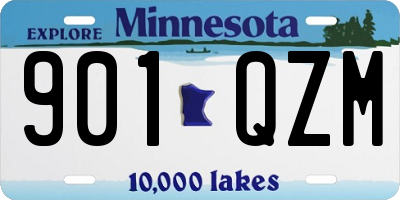 MN license plate 901QZM