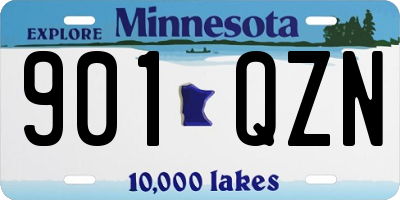 MN license plate 901QZN