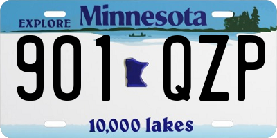 MN license plate 901QZP