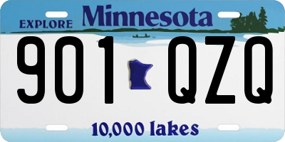MN license plate 901QZQ