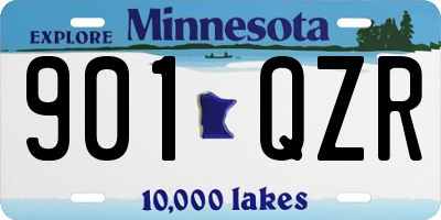 MN license plate 901QZR