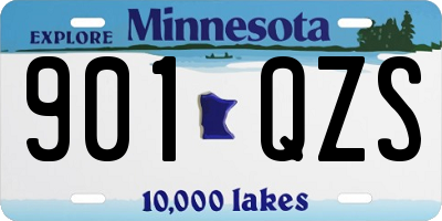 MN license plate 901QZS