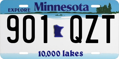 MN license plate 901QZT