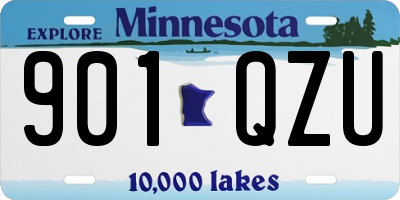 MN license plate 901QZU