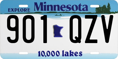 MN license plate 901QZV