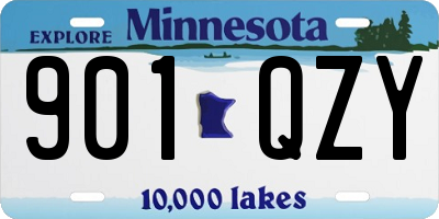 MN license plate 901QZY