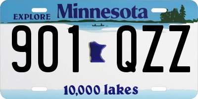 MN license plate 901QZZ