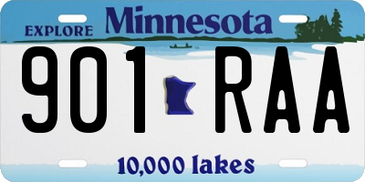 MN license plate 901RAA
