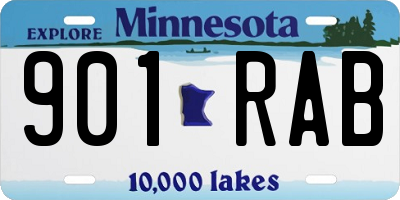 MN license plate 901RAB