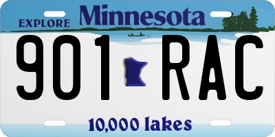 MN license plate 901RAC
