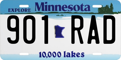 MN license plate 901RAD