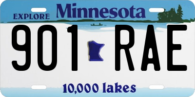 MN license plate 901RAE