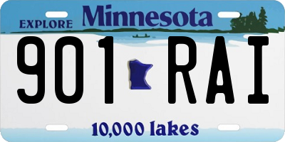 MN license plate 901RAI