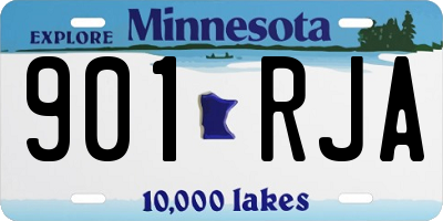 MN license plate 901RJA